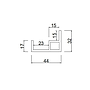Folding Top Guide Rail; 3.0m